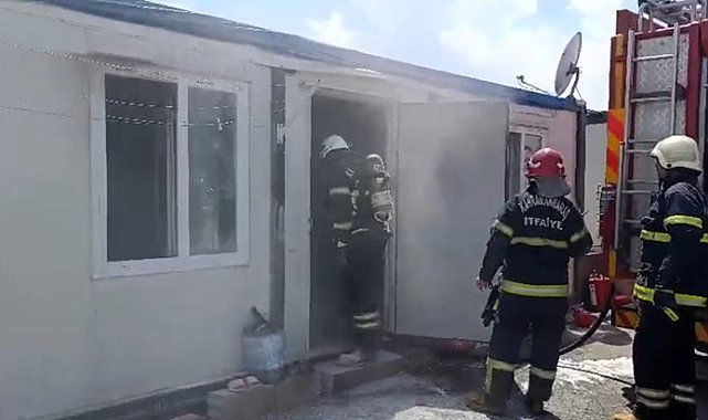 Kahramanmaraş'ta konteyner yangını