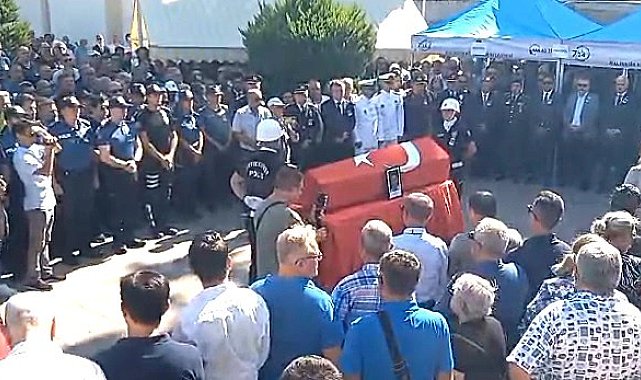 Kalp krizi sonucu vefat eden komiser için tören düzenlendi