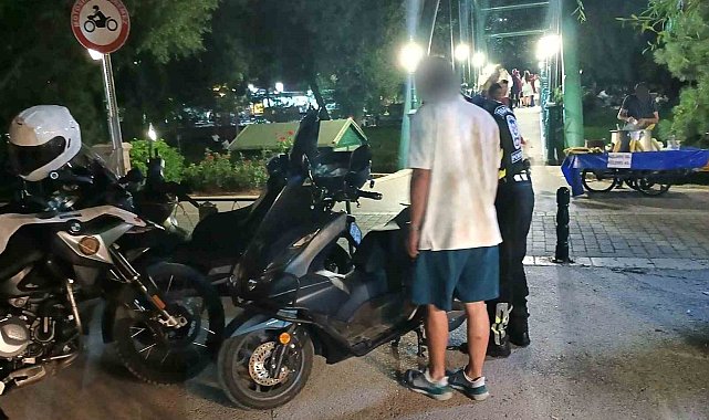 Kanlıkavak parkındaki denetimde 5 sürücüye cezai işlem uygulandı