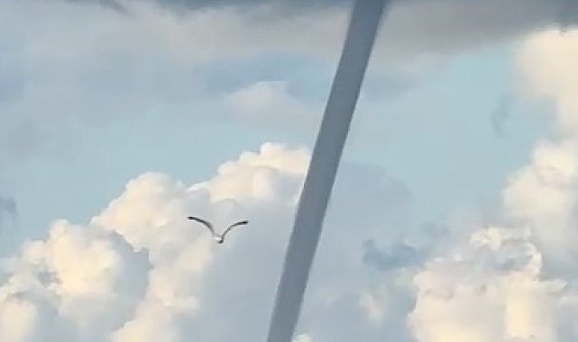 Karadeniz'de oluşan hortum kamerada