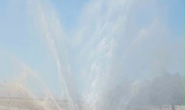 KASKİ'ye ait su borusu patladı