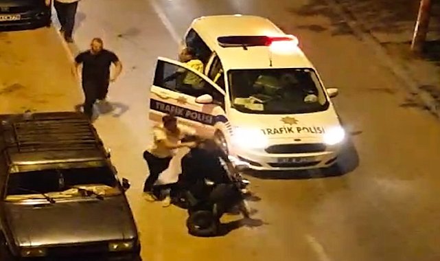 Kastamonu'da "gürültü" kavgası kamerada