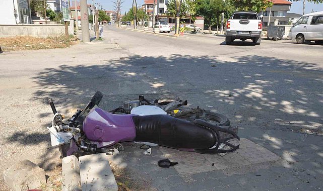 Keşan'da devrilen motosikletin sürücüsü yaralandı