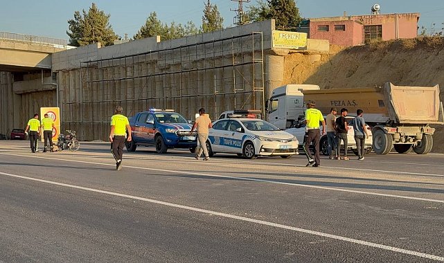 Kilis'te motosiklet ile hafriyat kamyonu çarpıştı: 1 ağır yaralı
