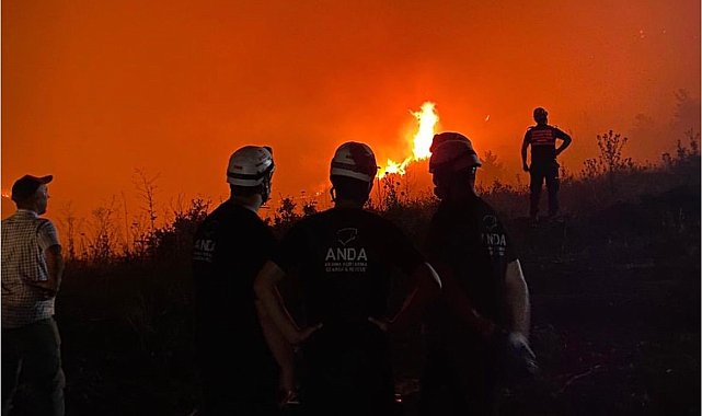 Kırka yangınına ANDA ekibi de destek verdi