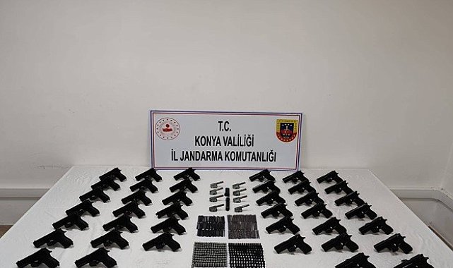 Konya&#039;da jandarmadan silah kaçakçılığı operasyonu
