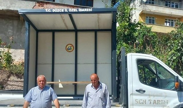 Köylere durak ve bank teslim edildi