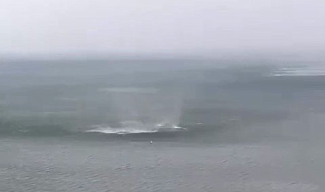 Küçükçekmece gölünde hortum oluştu