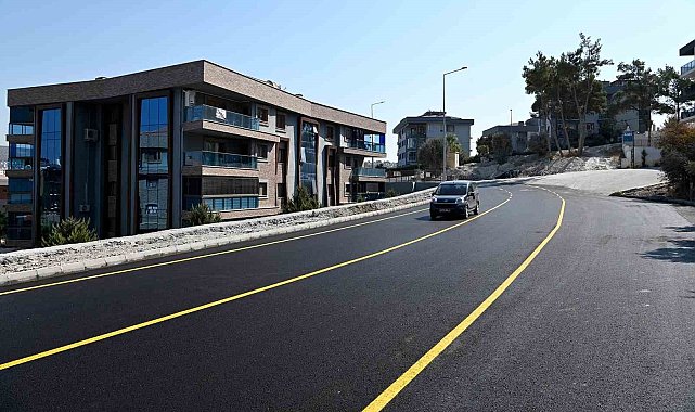 Kuşadası Belediyesi Değirmendere Mahallesi&#039;ndeki asfalt çalışmasını tamamladı