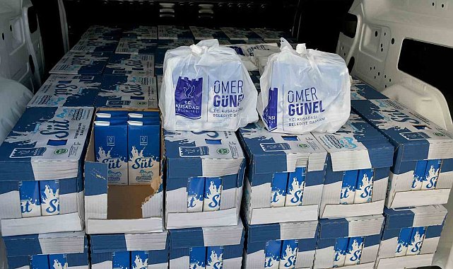 Kuşadası Belediyesi'nden bin 500 çocuğa süt desteği