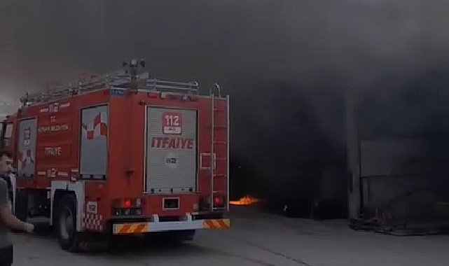 Kütahya Yeni Sanayi sitesinde korkutan yangın