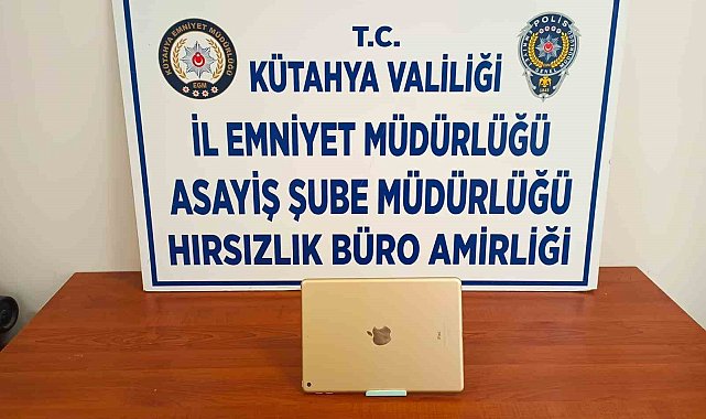 Kütahya'da 12 yaşındaki çocuk kütüphaneden çaldığı tablet ile yakalandı