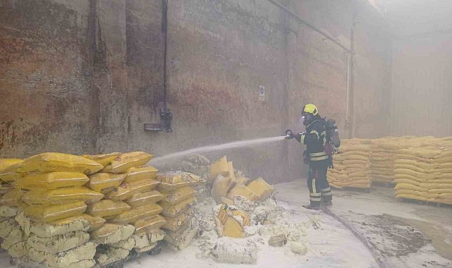 Lostik deposunda çıkan yangın söndürüldü