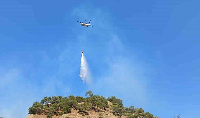 Manisa'daki orman yangınına müdahale devam ediyor