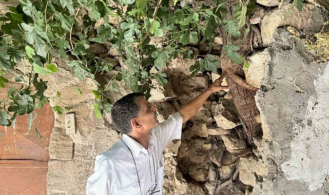 Mardin'de incir ağaçları tarihi yapılara veriyor