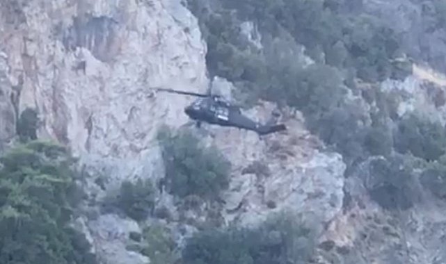 Marmaris'te kayıp kadının cansız bedeni helikopter ile adli tıp kurumuna sevk edildi