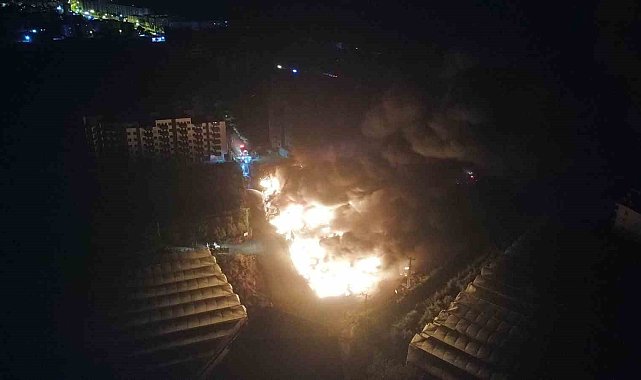Mersin&#039;de limon paketleme tesisinde yangın