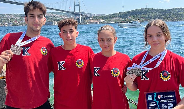 Mersinli sporcular 'İstanbul Boğaziçi Kıtalararası Yüzme Maratonu'ndan başarıyla döndü