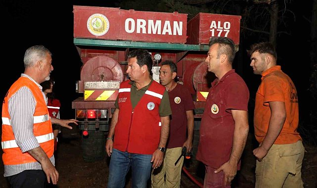 Muğla Büyükşehir Belediyesi orman yangınlarında tüm gücüyle sahada