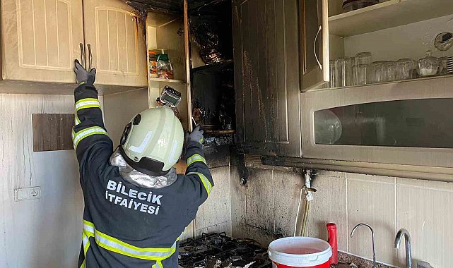 Mutfakta çıkan yangın korkuttu