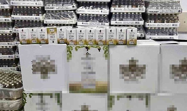 Ölüdeniz'de binlerce şişe kaçak alkol yakalandı