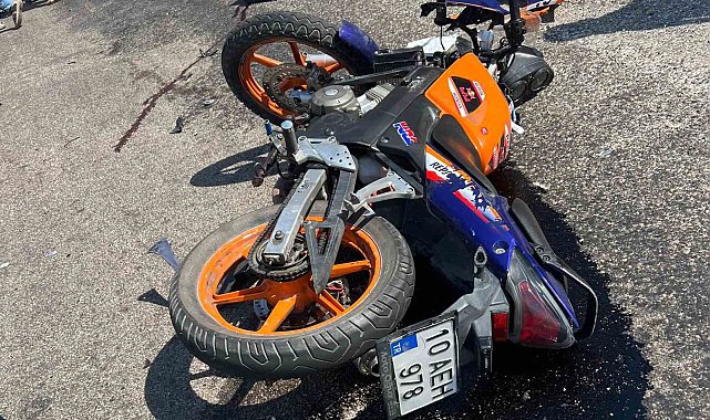 Otomobil ile motosiklet çarpıştı: 1 yaralı