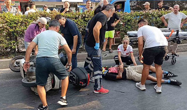 Otomobil ile motosiklet çarpıştı: 1 yaralı