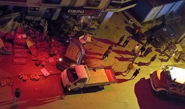 Otomobil züccaciye dükkanına daldı: 1 yaralı