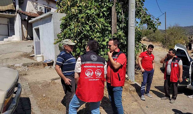 Psiko sosyal destek ekipleri yangın bölgesinde