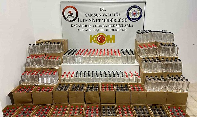Samsun'da sahte içki yapımında kullanılan 2 ton 652 litre etil alkol ele geçirildi