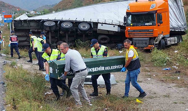 Samsun'daki kazada ölen 3 kişinin cansız bedeni otopsi için morga kaldırıldı