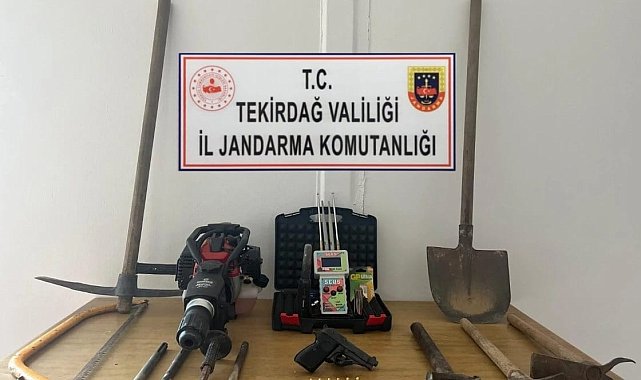 Şarköy&#039;de kaçak kazı operasyonu: 6 şahıs suçüstü yakalandı