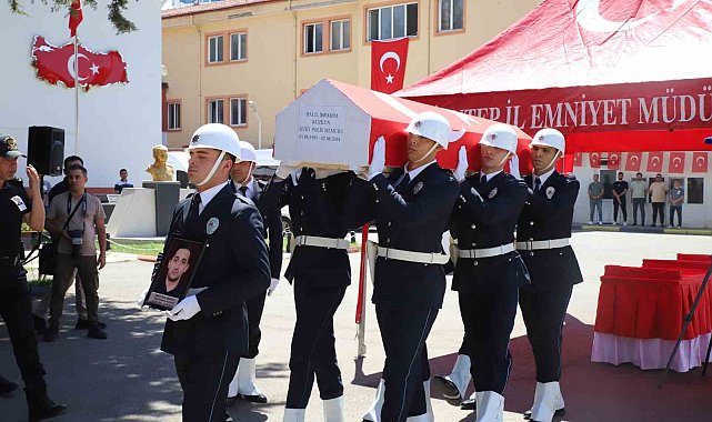 Şehit polis memuru Halil İbrahim Kuzkun için tören düzenlendi