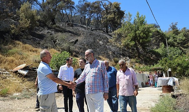 Şehzadeler'den orman yangını çıkan mahallede inceleme
