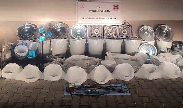 Silivri'de villada 1 ton 50 kilo uyuşturucu ele geçirildi