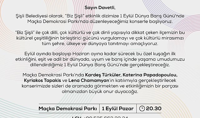 Şişli Sanatın her alanında: 'Biz Şişli' başlıyor