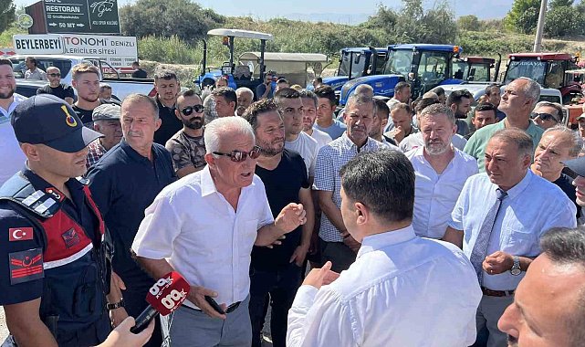 Su alamayan üreticilerin eyleminde arayı kaymakam buldu