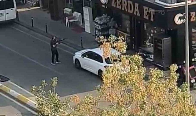 Sultanbeyli'de uzun namlulu silahla kasap dükkanına saldırı kamerada