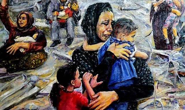 Talas Belediyesi'nden Gazzeli çocuklara resim sergisi