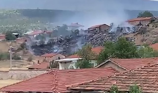 Tavşanlı'da korkutan yangın