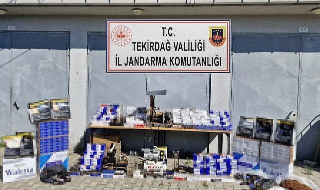 Tekirdağ'da kaçak tütün operasyonu: 1 milyon 100 bin TL değerinde malzeme ele geçirildi