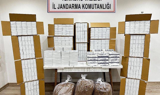 Tekirdağ'da kaçak tütün ve makaron operasyonu