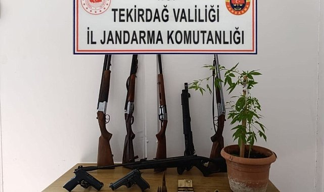 Tekirdağ'da uyuşturucu ve silah operasyonları