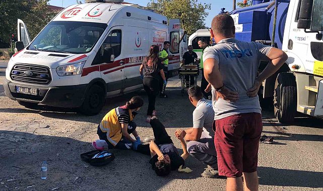 Tekirdağ'da yürek burkan kazada ayağı koptu