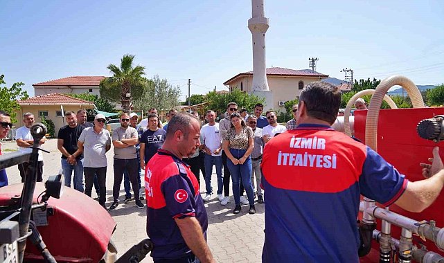 Urla'da ateş savaşçılarına muhtar desteği