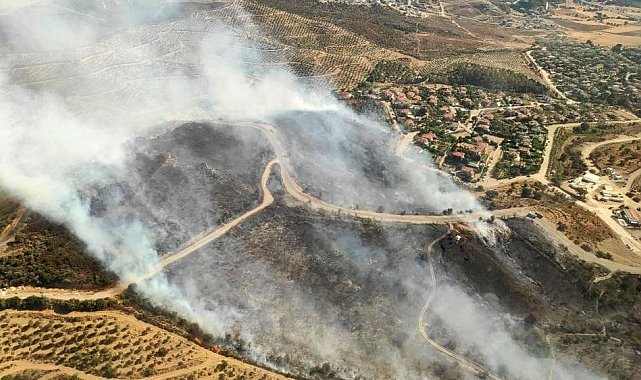 Urla'da ormana sirayet eden yangın kontrol altına alındı