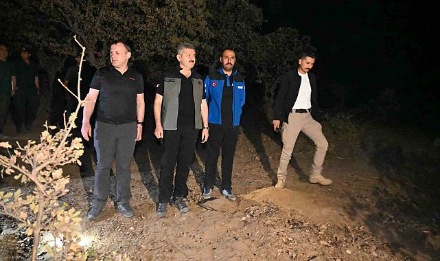 Vali Ergün yangın bölgesinde incelemelerde bulundu