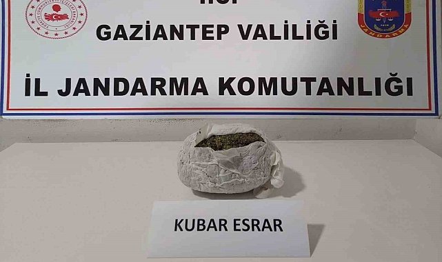 Yolcu otobüsündeki valizde 1,5 kilo esrar ele geçirildi