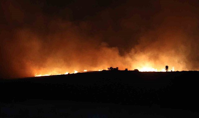 Yozgat'ta çıkan anız yangını söndürüldü