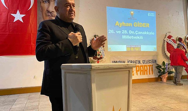 AK Partili Gider, Ayvacık'ta partisinin olağan kongresine katıldı